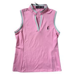 RLX Ralph Lauren 124th US Open Pinehurst Sleeveless Shirt Pink Women's Small NEW